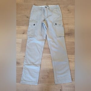 New Lands' End Men's 31x34 Khaki Traditional Straight Leg Cargo Long Pants